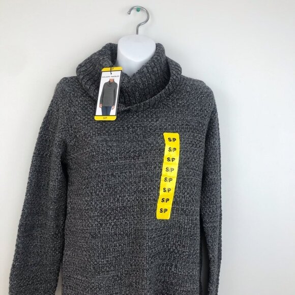 Hilary Radley knit cowl neck Grey long sleeve sweater women size S - Picture 3 of 16